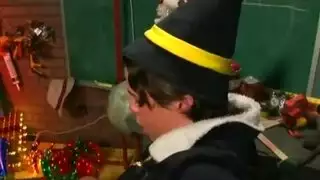 سانتا وفتاة الأحلام: مص قوي وعميق